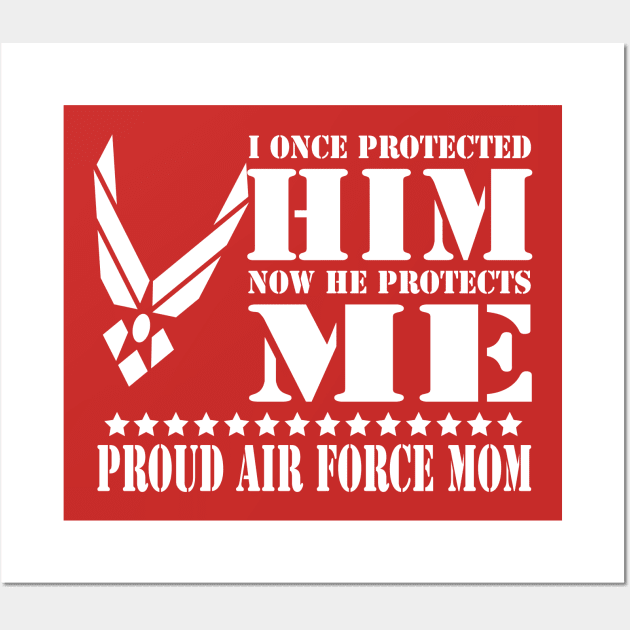 Best Gift for Mother - I once protected him now he protects me, proud air force mom Wall Art by chienthanit